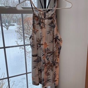 Papermoon Floral Tank Top - Cream and Black